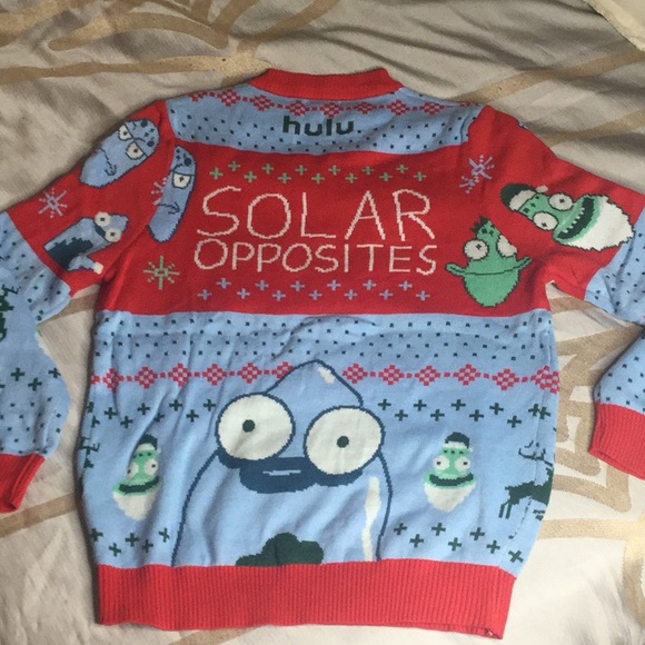 Hulu unique holiday sweater Pickle Rick SOLAR OPPOSITES - Picture 3 of 8